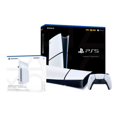 CONSOLA SONY PLAYSTATION 5 SLIM EDICION DIGITAL + UNIDAD DE DISCO EXTERNA - 1