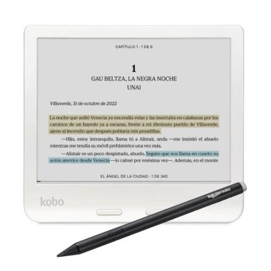 LECTOR E READER KOBO LIBRA COLOUR BLANCO CON LAPIZ STYLUS 2 NEGRO - 2