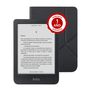 LECTOR E READER KOBO CLARA BW NEGRO CON FUNDA SLEEPCOVER NEGRO - 1