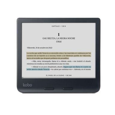 LECTOR E READER KOBO LIBRA COLOUR NEGRO CON FUNDA PREMIUM SLEEPCOVER AZUL - 4