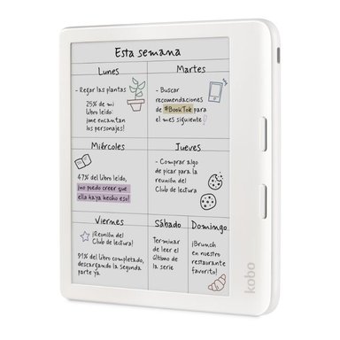 LECTOR E READER KOBO LIBRA COLOUR BLANCO CON FUNDA NOTEBOOK AZUL - 6