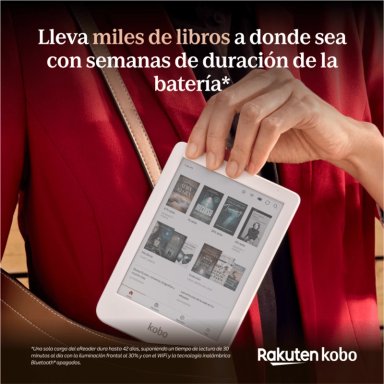LECTOR E READER KOBO CLARA COLOUR HD 6' WATERPROOF 16GB BLANCO - 3