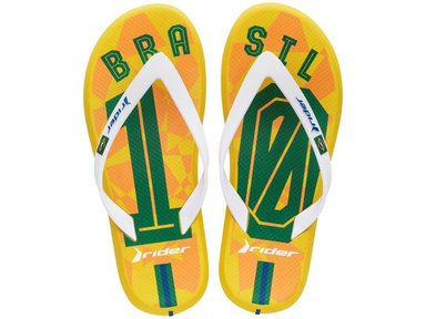 SANDALIAS HOMBRE RIDER AMARILLO VERDE BRASIL - 1
