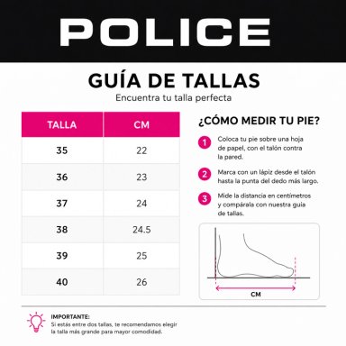 BOTIN NEGRO MUJER STORM POLICE - 6