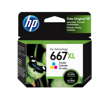 CARTUCHO DE TINTA HP 667XL TRICOLOR ORIGINAL - 1
