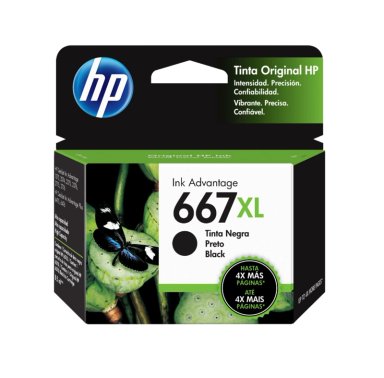 CARTUCHO DE TINTA HP 667XL NEGRA ORIGINAL - 1