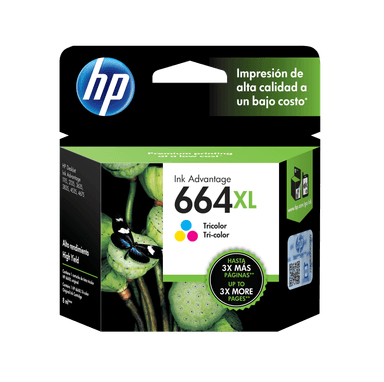 CARTUCHO DE TINTA HP 664XL TRICOLOR ORIGINAL - 1