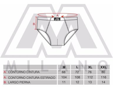 SLIP CALZONCILLO MILANO 6 PACK L - 3