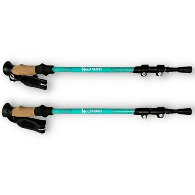 PACK BASTONES TREKKING WILD TRAVEL ALUMINIO 2 UNIDADES - 2