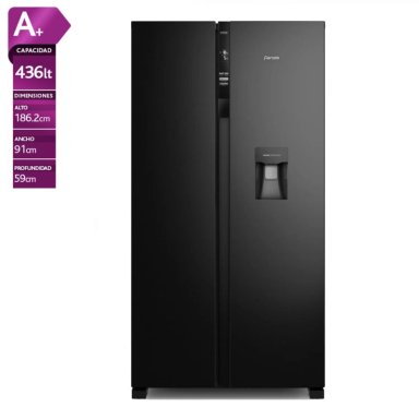 REFRIGERADOR FENSA 436L NO FROST SIDE BY SIDE SFX440B NEGRO - 1