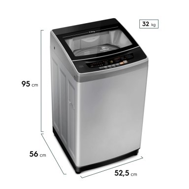 LAVADORA AUTOMATICA 9,5KG FUZZY AUTOMATICO 9,5 SZG GRIS - 4