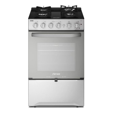 COCINA A GAS FENSA F 3000 RT 4 PLATOS CUBIERTA VIDRIO INOX - 1