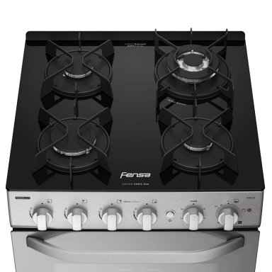 COCINA A GAS FENSA F 3000 RT 4 PLATOS CUBIERTA VIDRIO INOX - 13