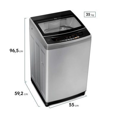 LAVADORA AUTOMATICA 12KG FUZZY AUTOMATICO 12 SZG GRIS - 4