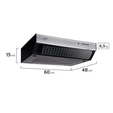 CAMPANA FENSA ANCHO 60 CM FX 6160 COCINA EXTRACTORA DOUBLE FUNCTION FX U61 - 3
