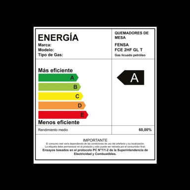 ENCIMERA A GAS LICUADO FENSA 2 PLATOS FCE 2HF GL T ENCENDIDO ELÉCTRICO INOXIDABLE - 3