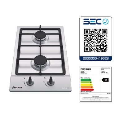 ENCIMERA A GAS LICUADO FENSA 2 PLATOS FCE 2HF GL T ENCENDIDO ELÉCTRICO INOXIDABLE - 7