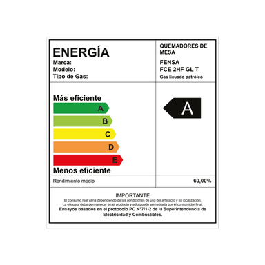 ENCIMERA A GAS LICUADO FENSA 2 PLATOS FCE 2HF GL T ENCENDIDO ELÉCTRICO INOXIDABLE - 8