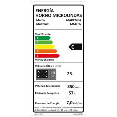 MICROONDAS EMPOTRABLE MADEMSA 27 LITROS DIGITAL MM32EN NEGRO - 3