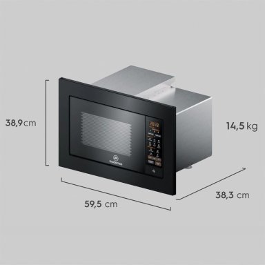MICROONDAS EMPOTRABLE MADEMSA 27 LITROS DIGITAL MM32EN NEGRO - 4