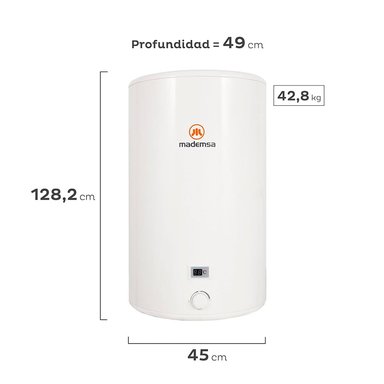 TERMO ELÉCTRICO MADEMSA TERM 150 LITROS MURAL BLANCO - 3