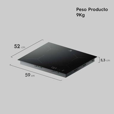 Encimera a Inducción 4 Platos Vitrocerámica IE6LP - 2