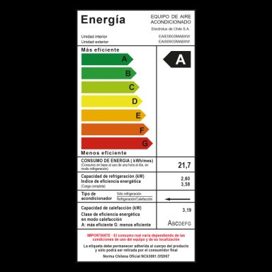 AIRE ACONDICIONADO EFFICIENT INVERTER 9000 BTU - ELECTROLUX - 3