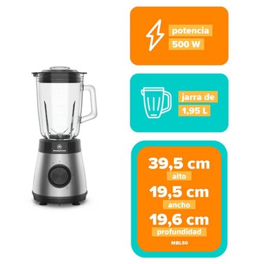 Licuadora Mademsa 1,5L con 5 velocidades 500W MBL50 - 3