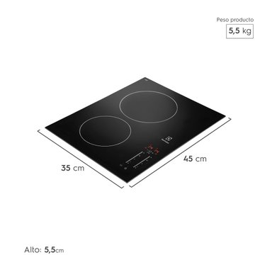 ENCIMERA ELE CTRICA 2 PLATOS VITROCERAMICA PANEL TOUCH VE3ST - 4