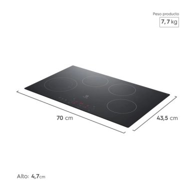 ENCIMERA ELE CTRICA 4 PLATOS VITROCERAMICA PANEL TOUCH VE7DT - 4