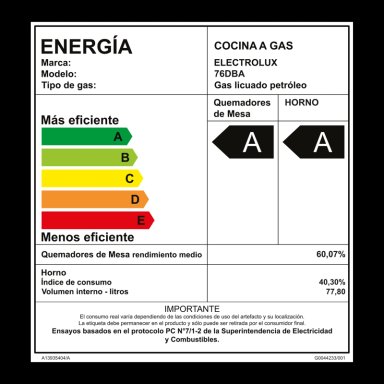 COCINA A GAS 5 PLATOS DOBLE HORNO TIMER DIGITAL 76DBA NEGRA - 2