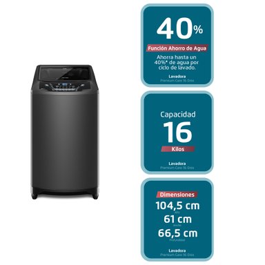 LAVADORA AUTOMATICA 16KG CARGA SUPERIOR PREMIUM CARE 16 ONIX - 7