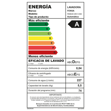 LAVADORA AUTOMATICA 18KG CARGA SUPERIOR PREMIUM CARE 18 ONIX - 5