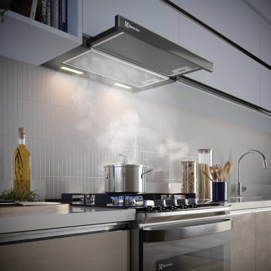 CAMPANA COCINA EXTRACTORA RETRACTIL 60CM LUZ LED DE6RI NEGRA - 5