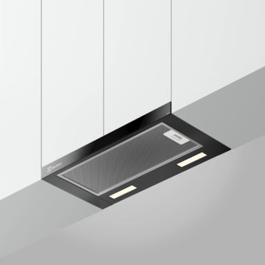 CAMPANA COCINA EXTRACTORA RETRACTIL 60CM LUZ LED DE6RI NEGRA - 9