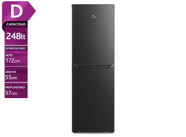 REFRIGERADOR 248L FRIO DIRECTO BOTTOM FREEZER MED250B NEGRO - 1