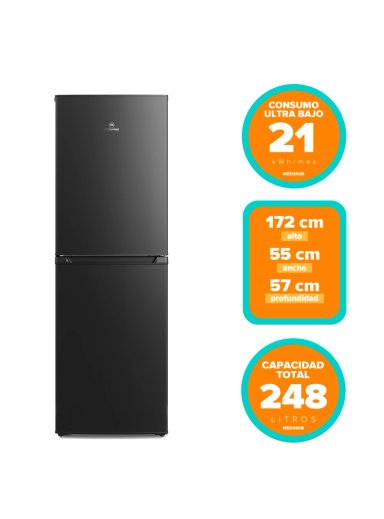 REFRIGERADOR 248L FRIO DIRECTO BOTTOM FREEZER MED250B NEGRO - 5