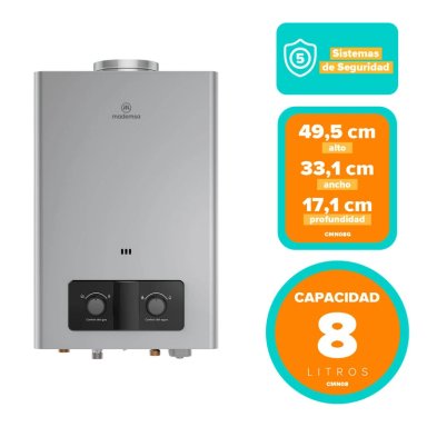 CALEFONT GAS LICUADO 8 LITROS TIRO NATURAL IONIZADO CMN08G - 3
