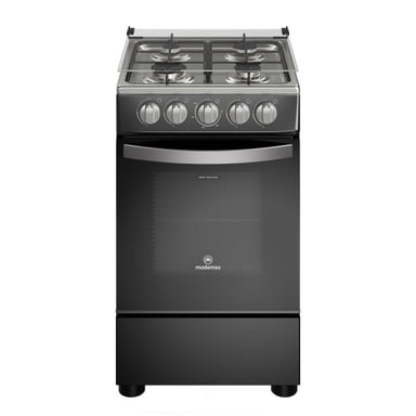 COCINA A GAS 4 PLATOS LIMPIAFACIL Y TAPA VIDRIO FM4LP NEGRA - 1