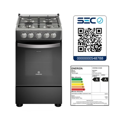 COCINA A GAS 4 PLATOS LIMPIAFACIL Y TAPA VIDRIO FM4LP NEGRA - 2