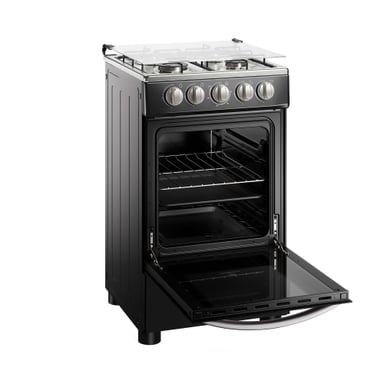 COCINA A GAS 4 PLATOS LIMPIAFACIL Y TAPA VIDRIO FM4LP NEGRA - 10