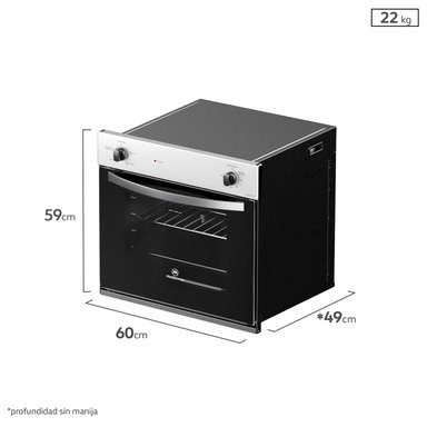 HORNO EMPOTRABLE ELE CTRICO 66L TIMER M SPAZIO 110A GRIS - 4