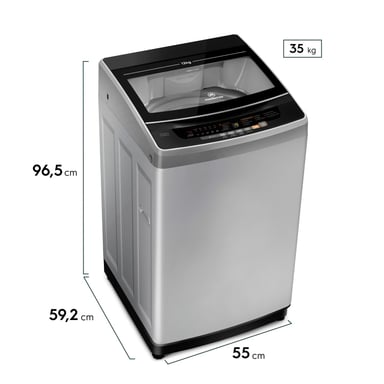 LAVADORA AUTOMATICA 12KG FUZZY AUTOMATICO 12 SZG GRIS - 4