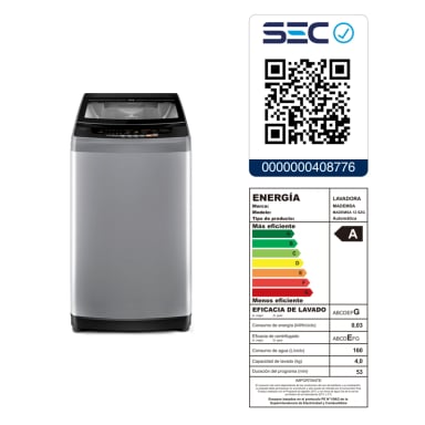 LAVADORA AUTOMATICA 12KG FUZZY AUTOMATICO 12 SZG GRIS - 9