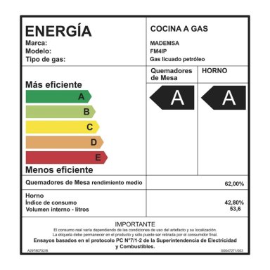 COCINA A GAS 4 PLATOS LIMPIAFACIL Y PARRILLAS ALAMBRON FM4IP - 10