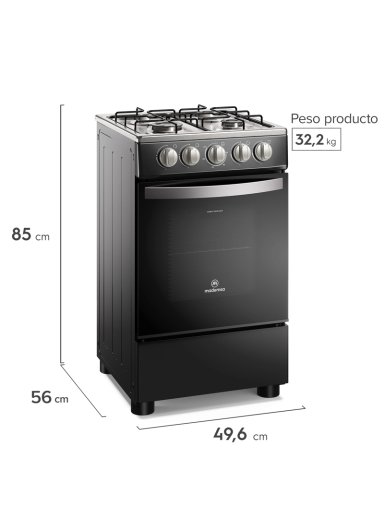 COCINA A GAS 4 PLATOS LIMPIAFACIL Y PARRILLAS ALAMBRON FM4IP - 2