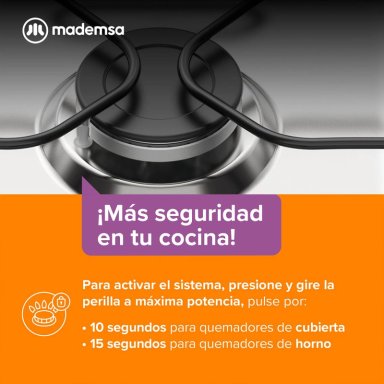 COCINA A GAS 4 PLATOS LIMPIAFACIL Y PARRILLAS ALAMBRON FM4IP - 6