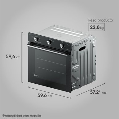 HORNO EMPOTRABLE ELECTRICO ELECTROLUX 80L EFFICIENT CON PERFECTCOOK OE8EL - 4