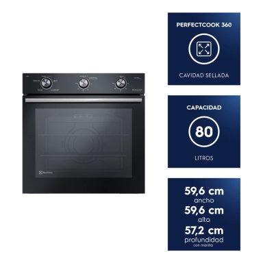 HORNO EMPOTRABLE ELECTRICO ELECTROLUX 80L EFFICIENT CON PERFECTCOOK OE8EL - 5