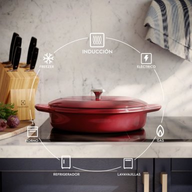 WOK DE HIERRO FUNDIDO ESMALTADO ELECTROLUX EXPERT 30 CM  - 7